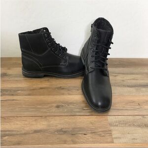 New Reserved Footwear Black Leather Boots Mens Size 13